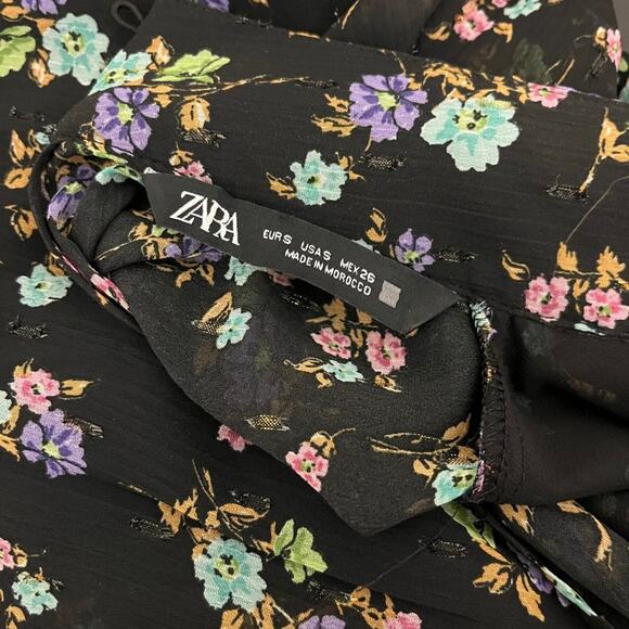 Zara Women's Multicoloured Floral Print Shirt Size S Style 9099/320/330/S - Picture 8 of 9
